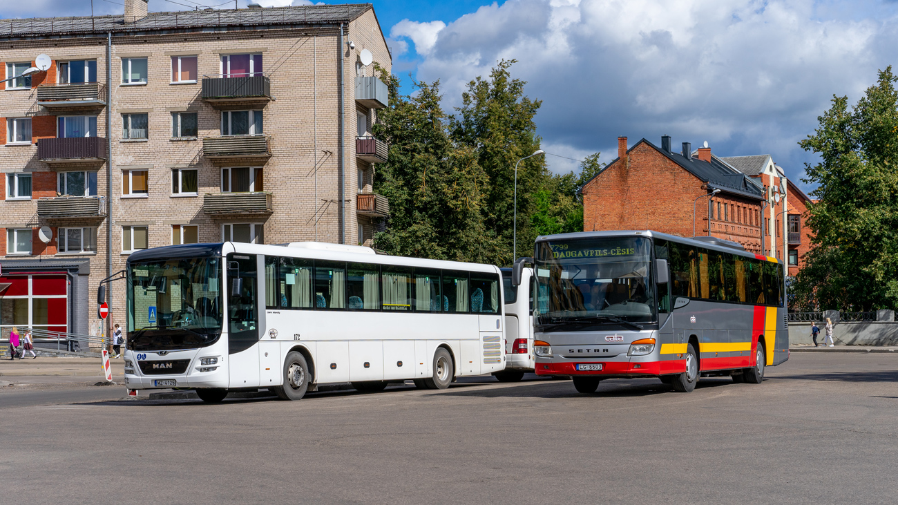 Латвия, MAN R60 Lion's Intercity ÜL330 № 172; Латвия, Setra S415UL № LG-6603