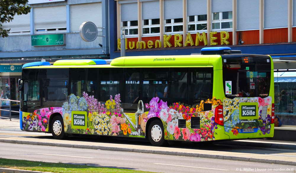 Баден-Вюртемберг, Mercedes-Benz Citaro C2 LE hybrid № 34