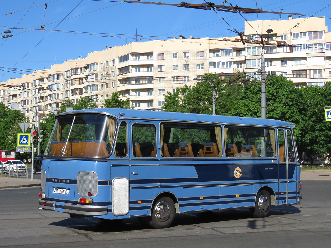 Estonsko, Setra S80 č. 231 ARS; Petrohrad — IV St.Petersburg Retro Transport Parade, May 26, 2018