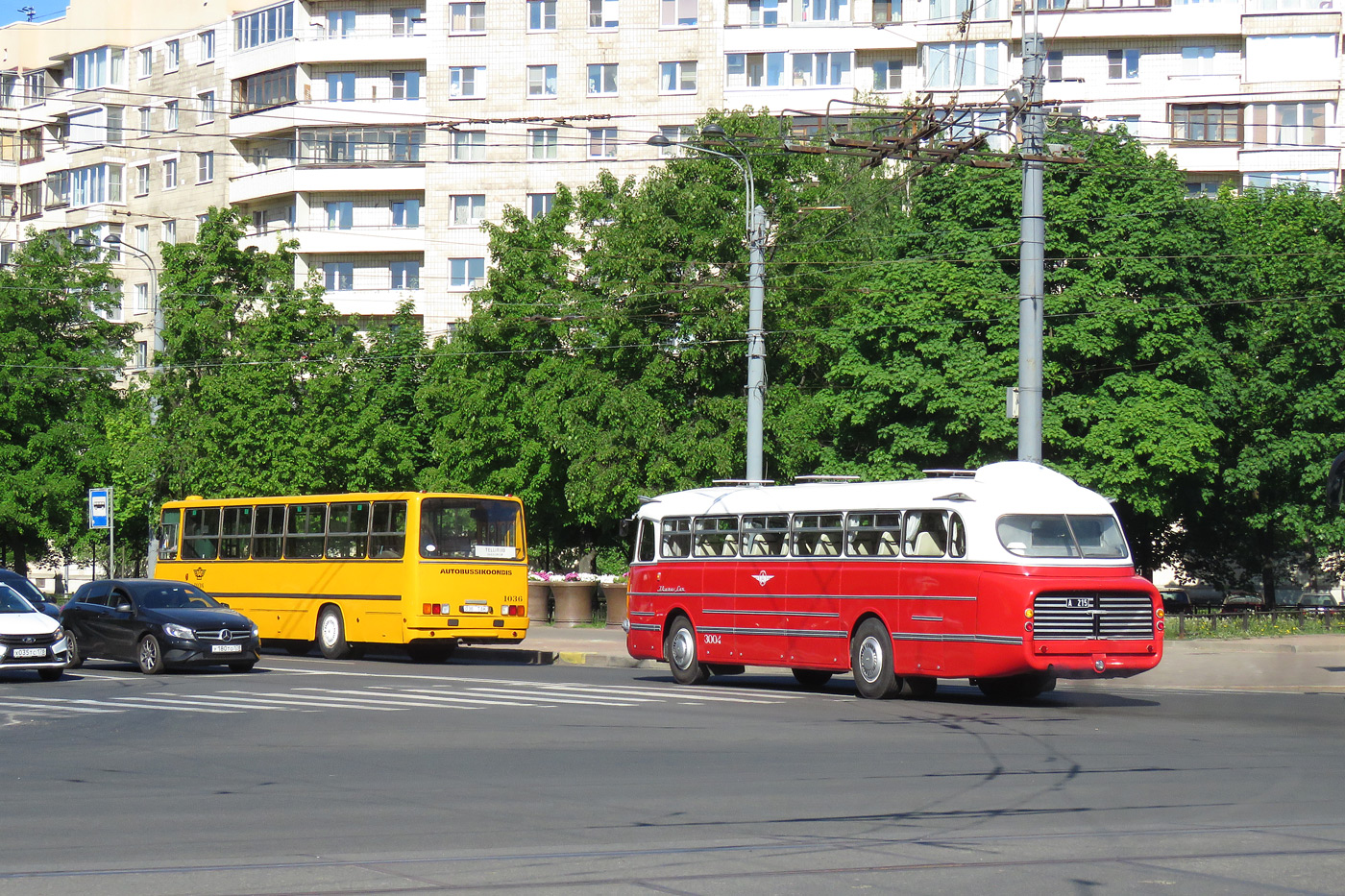 Эстония, Ikarus  55.14 Lux № A 215; Санкт-Петербург — IV Петербургский парад ретро-транспорта 26 мая 2018 г.