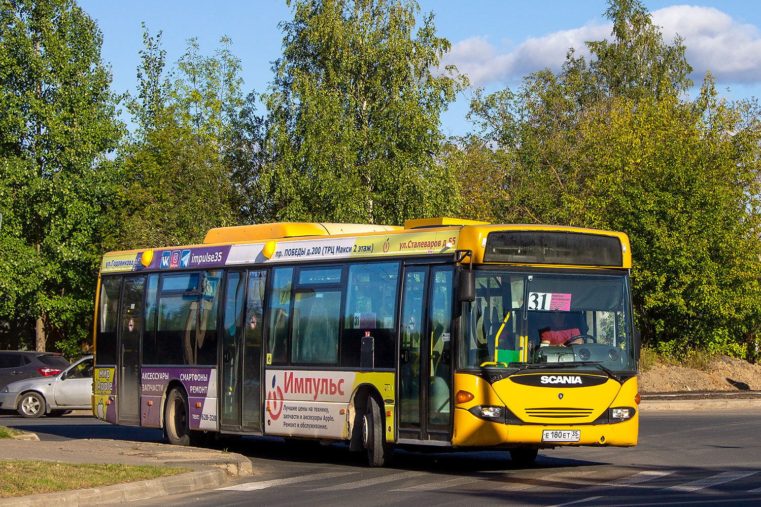 Vologda region, Scania OmniLink I (Scania-St.Petersburg) # Е 180 ЕТ 35