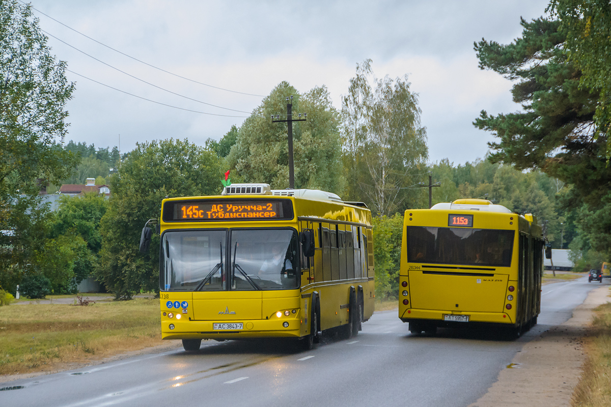 Mińsk, MAZ-107.485 Nr 014338; Mińsk, MAZ-215.069 Nr 026344