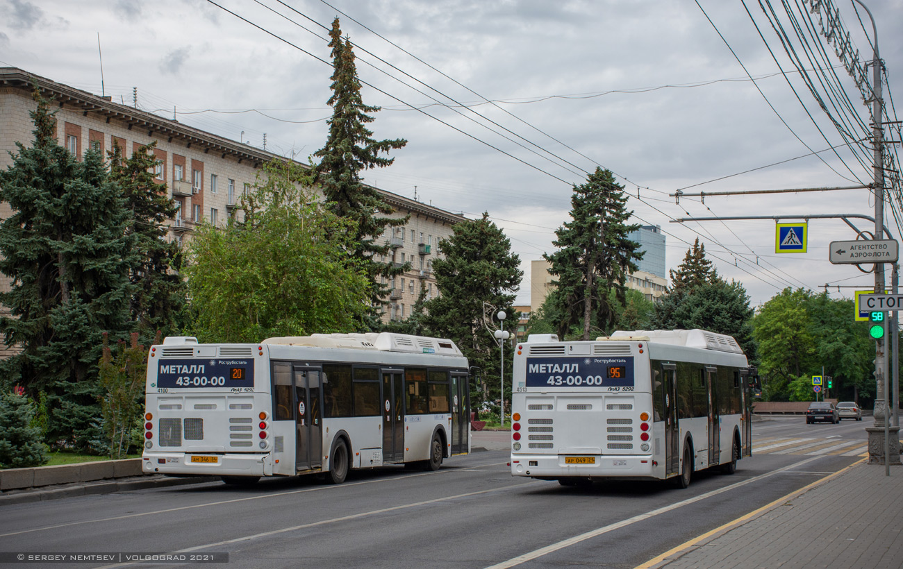 Волгоградская область, ЛиАЗ-5292.67 (CNG) № 4100; Волгоградская область, ЛиАЗ-5292.67 (CNG) № 4513