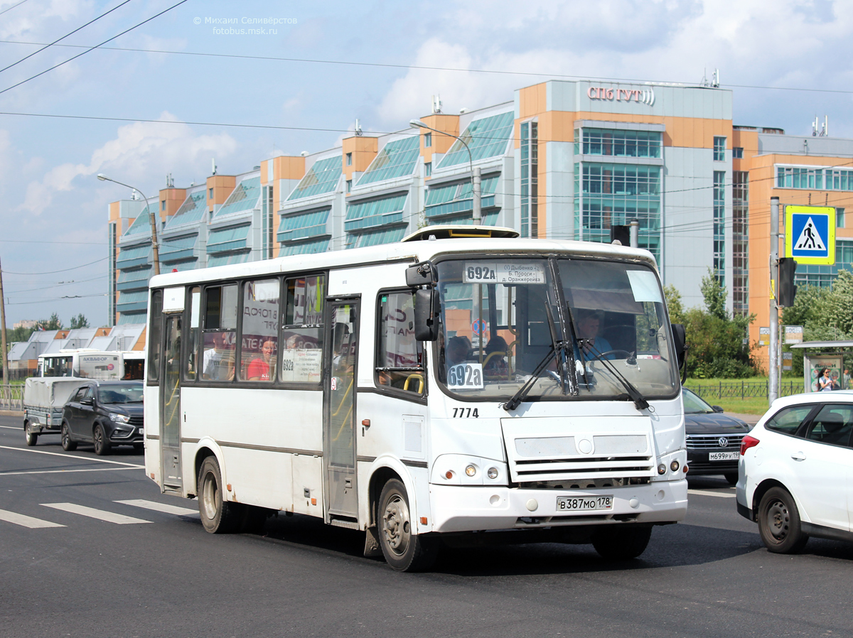 Санкт-Петербург, ПАЗ-320412-05 № 7774