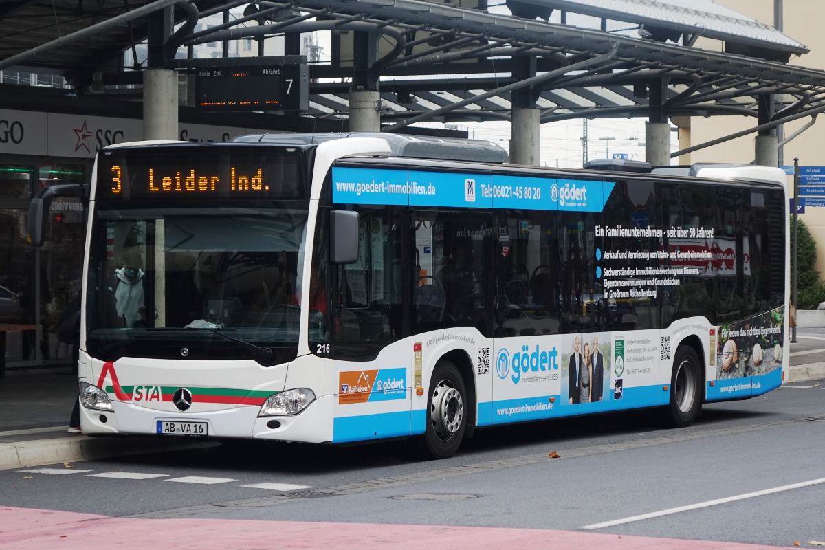 Бавария, Mercedes-Benz Citaro C2 hybrid № 216