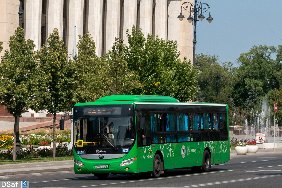 Алматы, Yutong ZK6118HGA № 1821