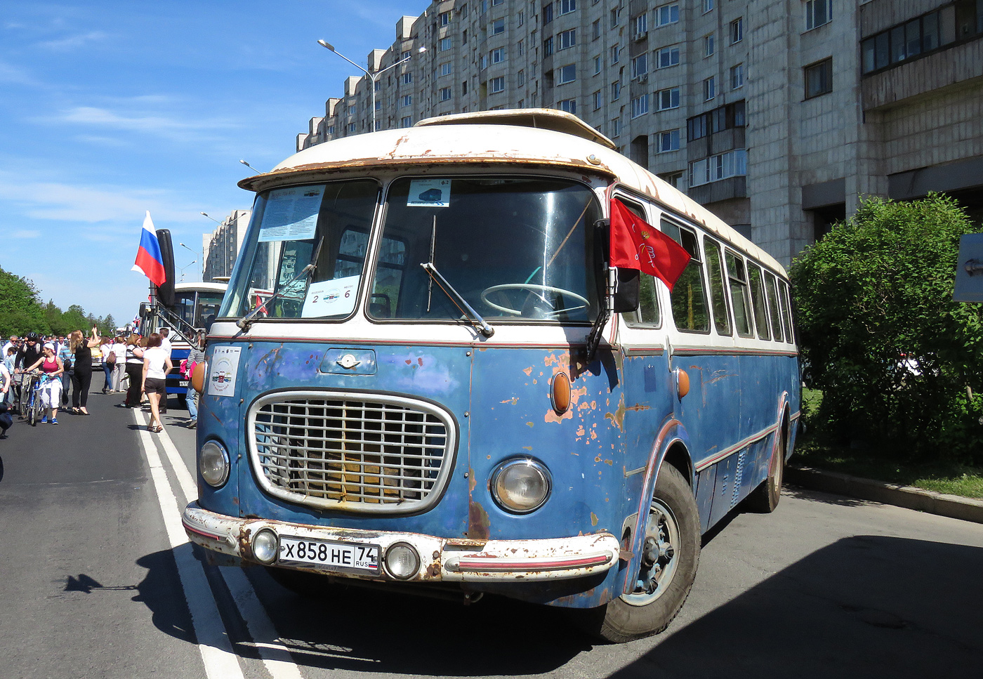 Санкт-Петербург, Škoda 706 RTO № Х 858 НЕ 74; Санкт-Петербург — IV Петербургский парад ретро-транспорта 26 мая 2018 г.