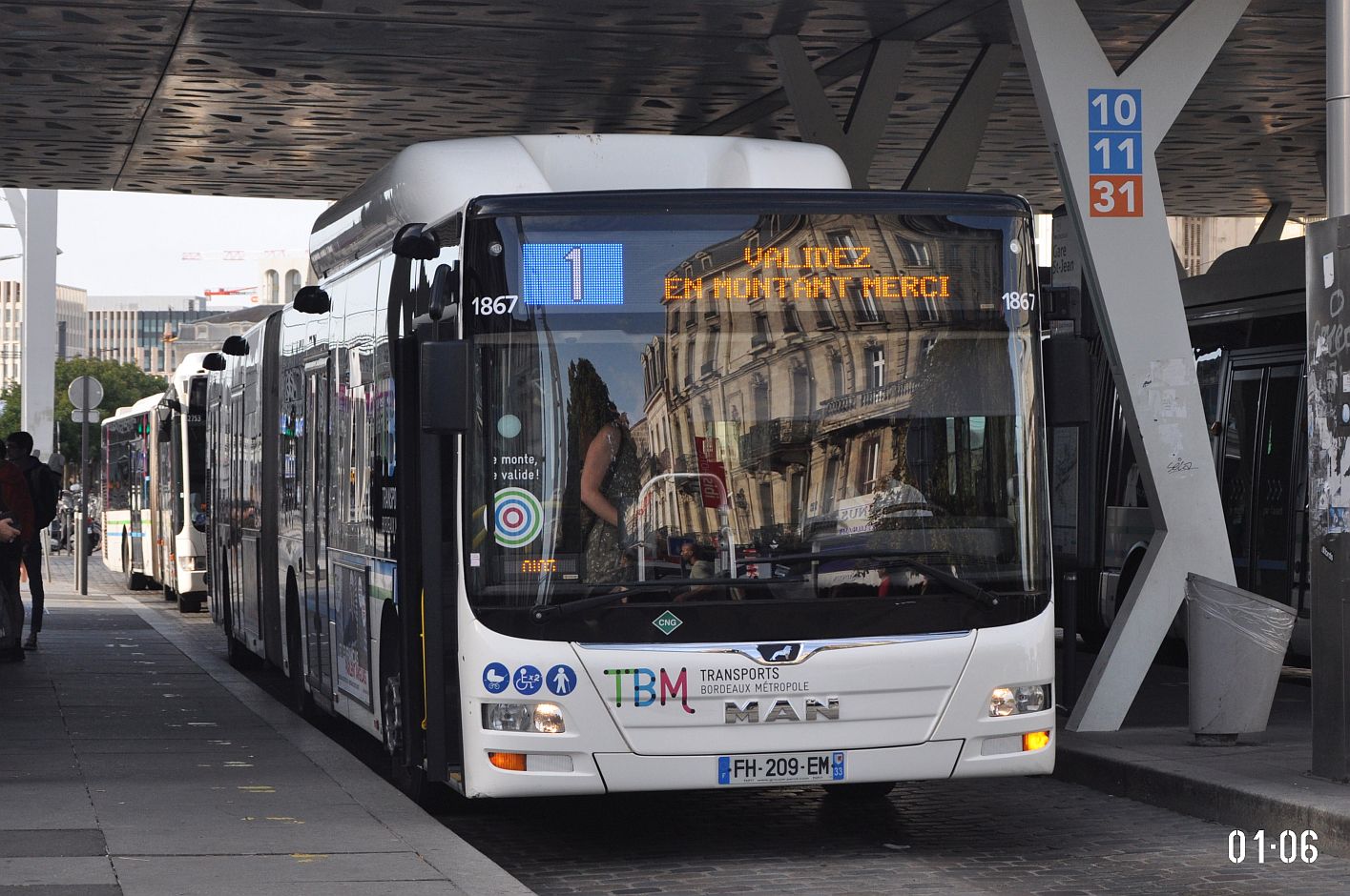 Francie, MAN A23 Lion's City G NG313 CNG č. 1867