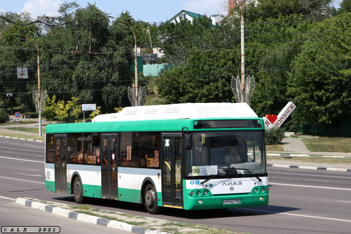 Воронежская область, ЛиАЗ-5292.67 (CNG) № К 014 ЕР 136