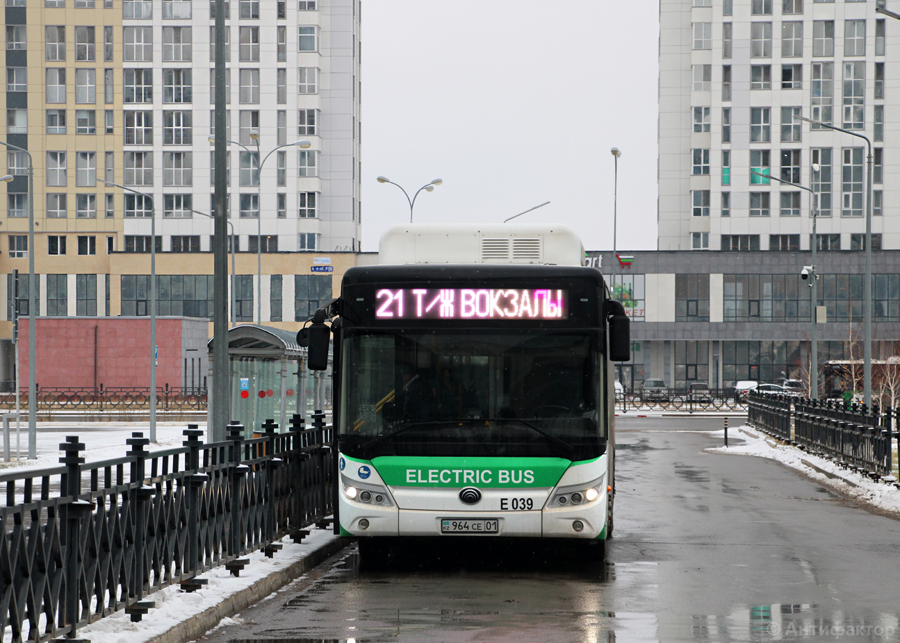 Астана, Yutong E12LF (ZK6128BEVG) (СарыаркаАвтоПром) № E039