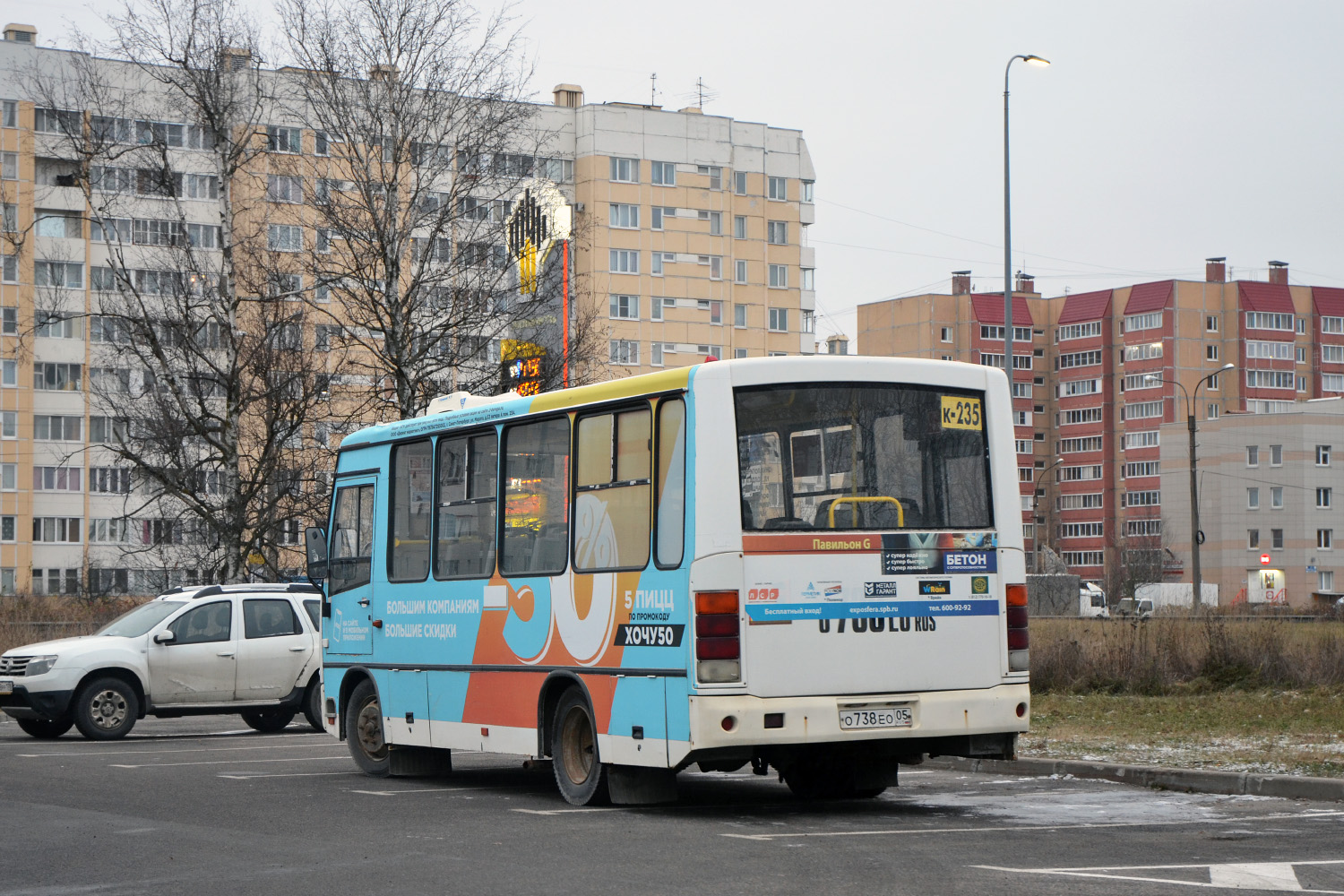 Sankt Petersburg, PAZ-320302-11 Nr. О 738 ЕО 05