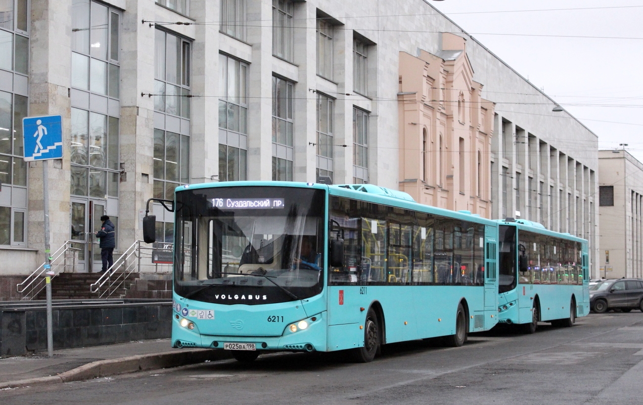 Sankt Petersburg, Volgabus-5270.G2 (LNG) Nr 6211; Sankt Petersburg, Volgabus-5270.G2 (LNG) Nr 6191