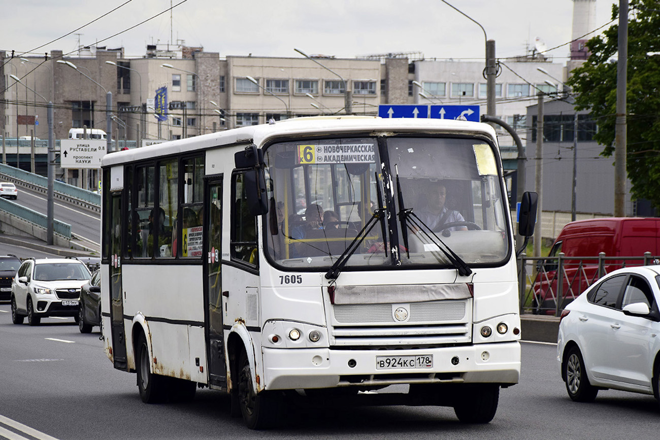 Санкт-Петербург, ПАЗ-320412-05 № 7605