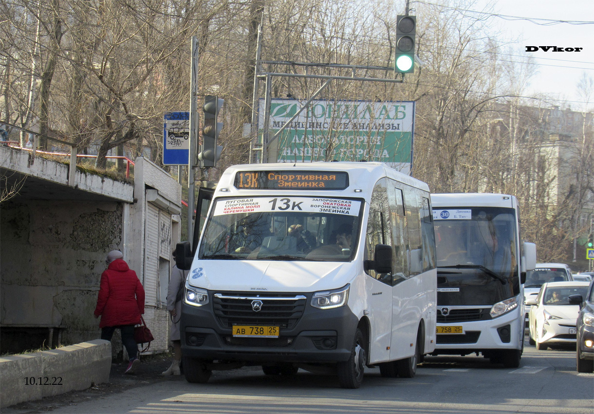 Приморский край, ГАЗ-A68R52 City № АВ 738 25