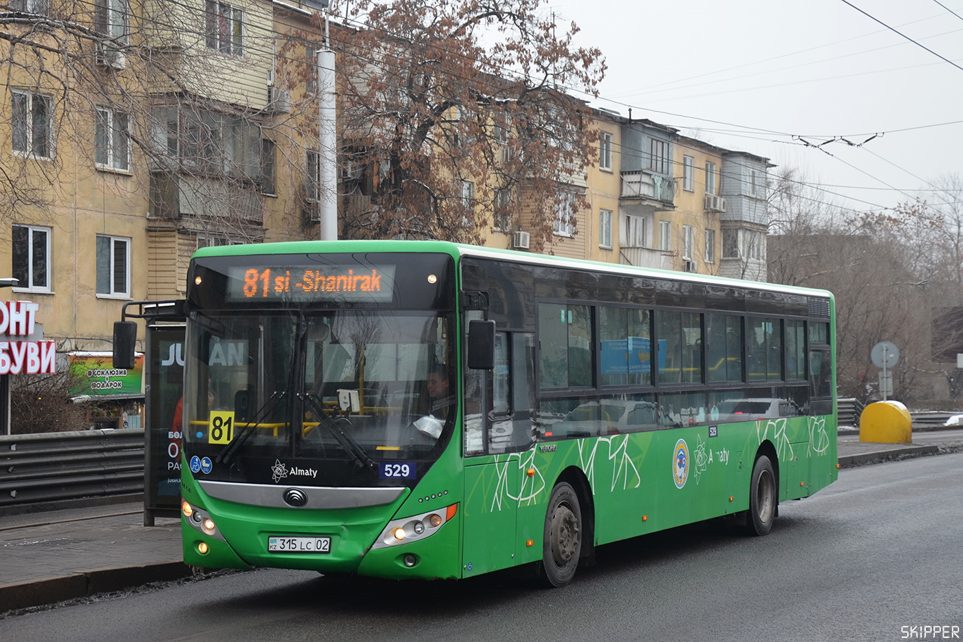 Алматы, Yutong ZK6118HGA № 529