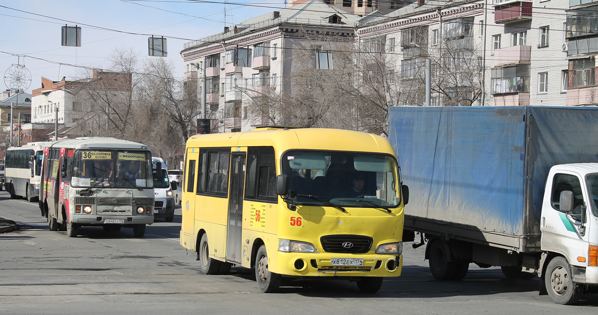 Chelyabinsk region, Hyundai County SWB (TagAZ) # Х 812 ЕХ 174