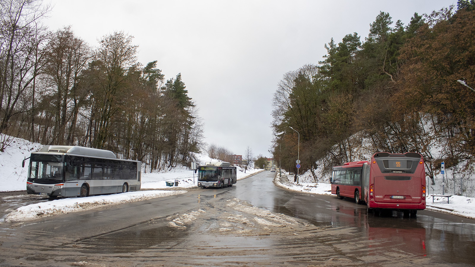 Litwa, Castrosua CS.40 City Versus GNC 12 Nr 984; Litwa, Scania Citywide LFA Nr V8033; Litwa — Terminal stations, bus stations