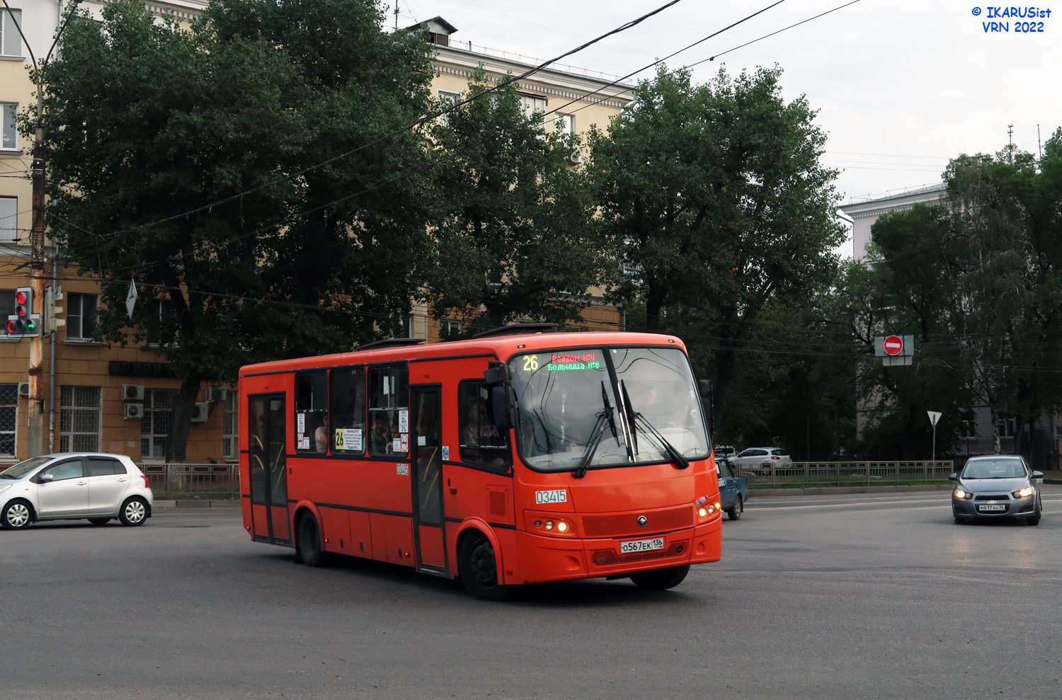 Варонежская вобласць, ПАЗ-320414-05 "Вектор" № 03415