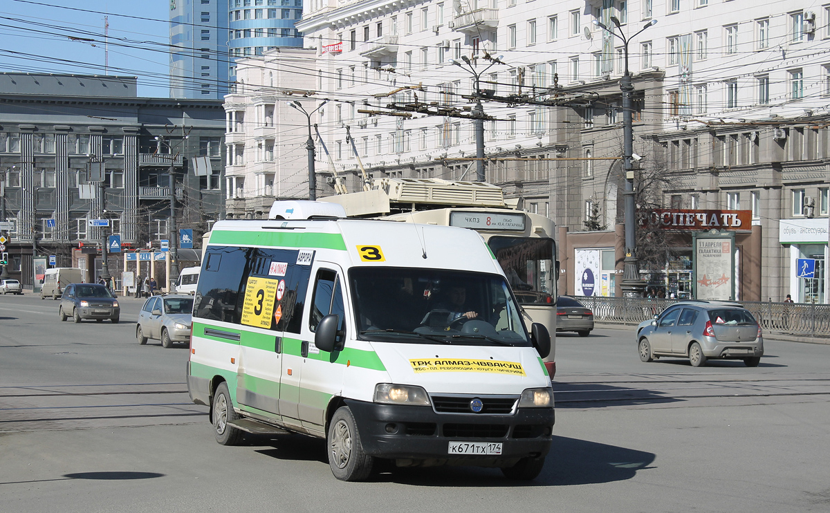 Челябинская область, FIAT Ducato 244 CSMMC-RLL, -RTL № К 671 ТХ 174