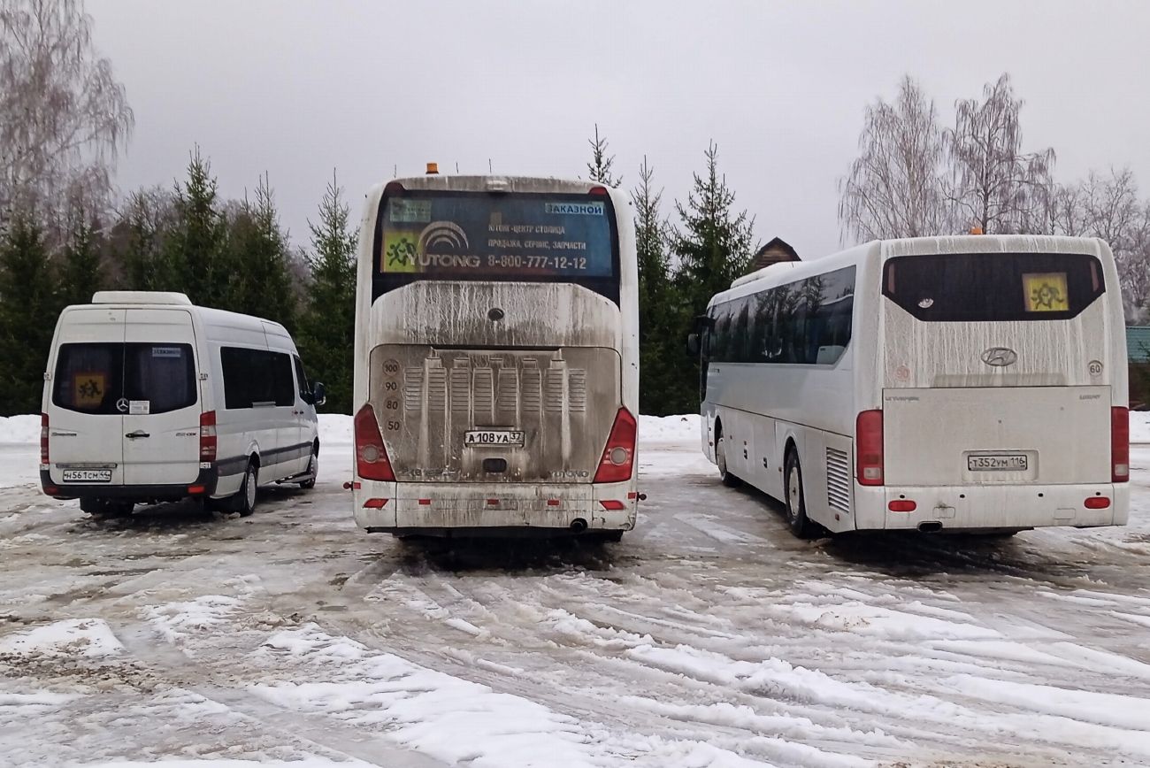 Костромская область, Луидор-22360C (MB Sprinter) № Н 561 СМ 44; Ивановская область, Yutong ZK6122H9 № А 108 УА 37; Ивановская область, Hyundai Universe Space Luxury № Т 352 УМ 116