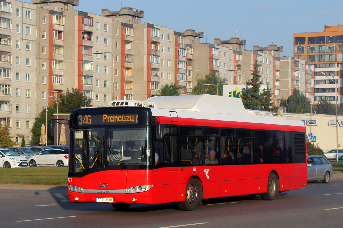 Литва, Solaris Urbino III 12 CNG № 778