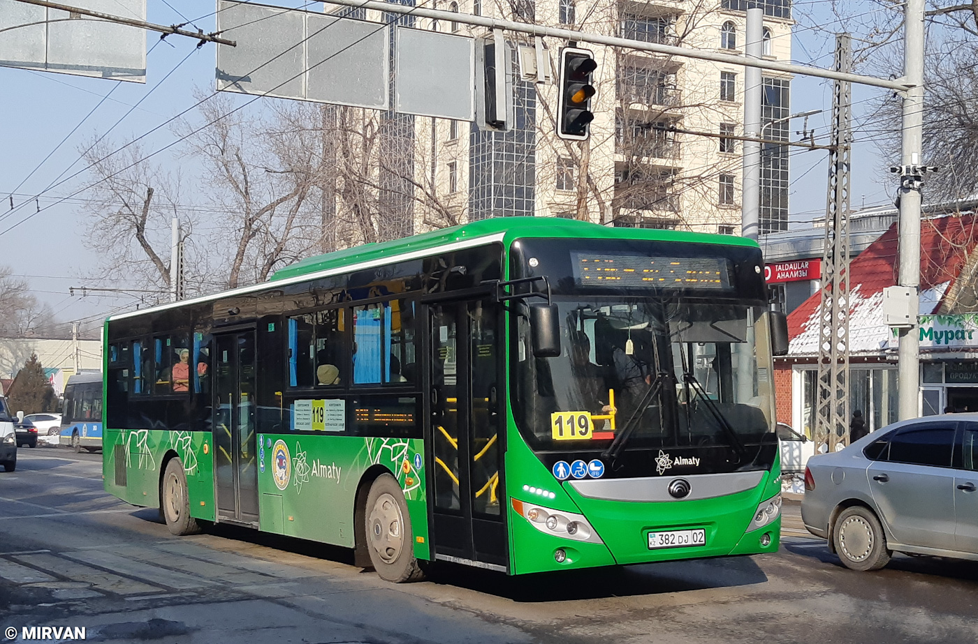 Алматы, Yutong ZK6118HGA (QazTehna) № 382 DJ 02