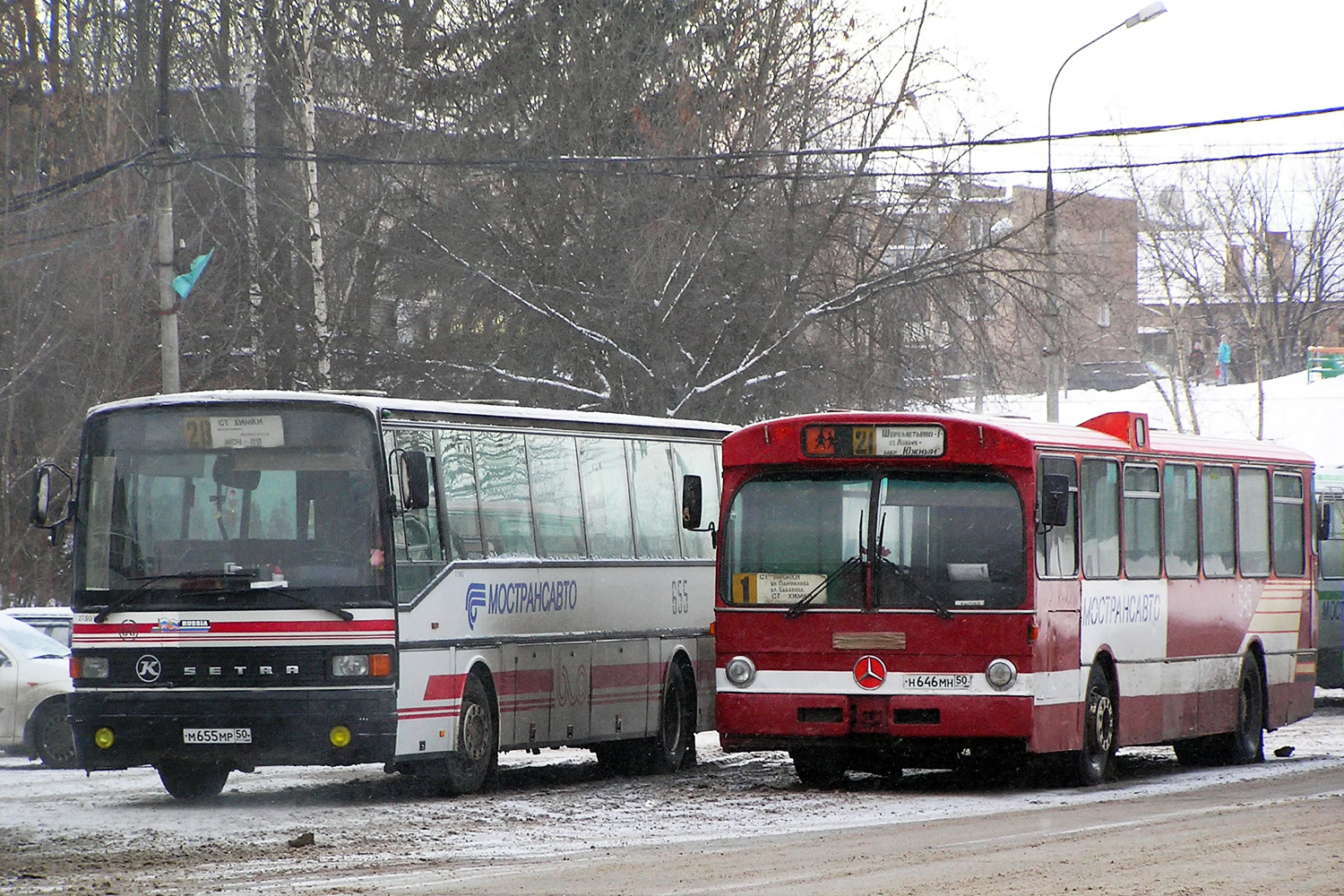 Московская область, Setra S215UL № 0655; Московская область, Mercedes-Benz O305 № Н 646 МН 50