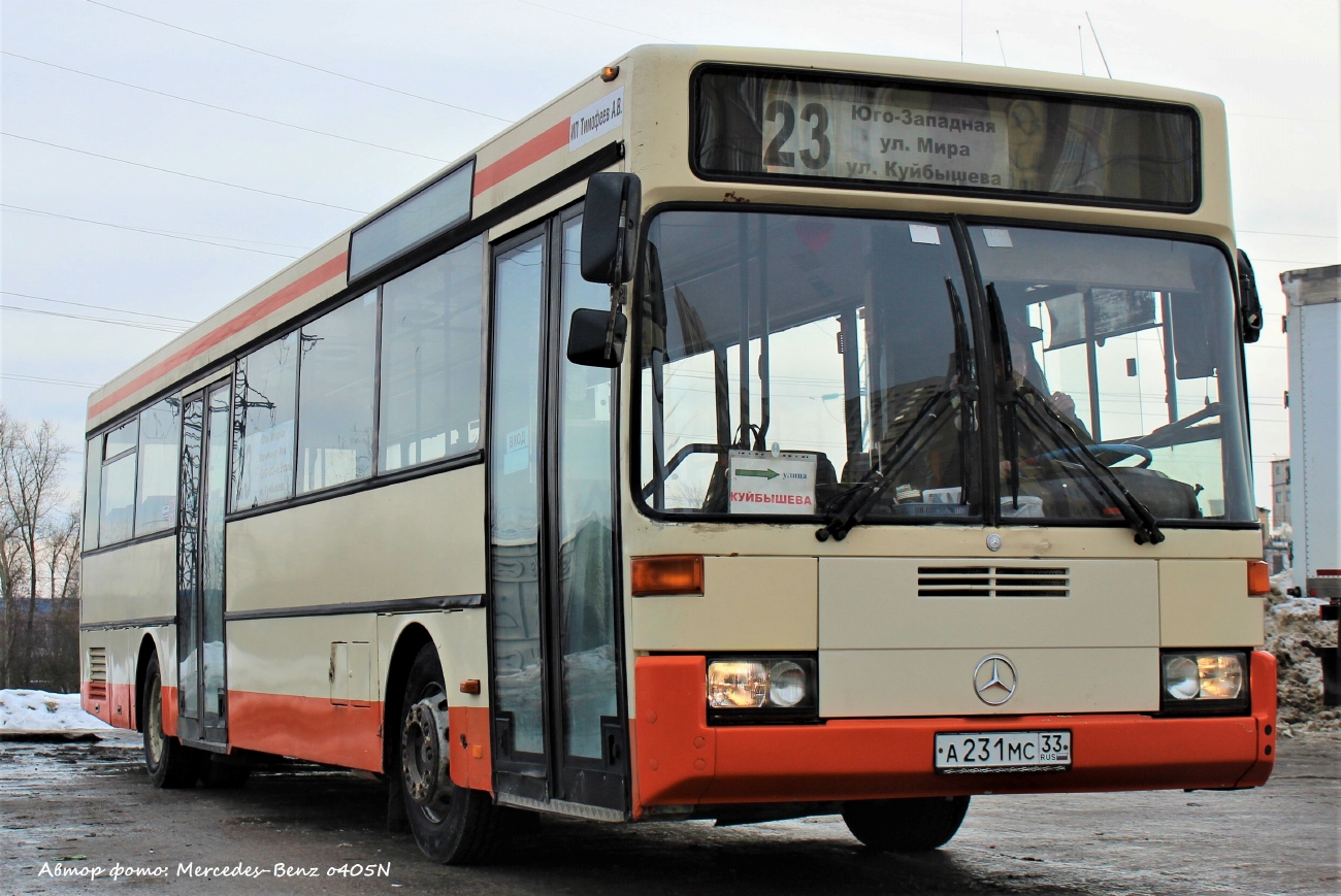 Владимирская область, Mercedes-Benz O405 № А 231 МС 33