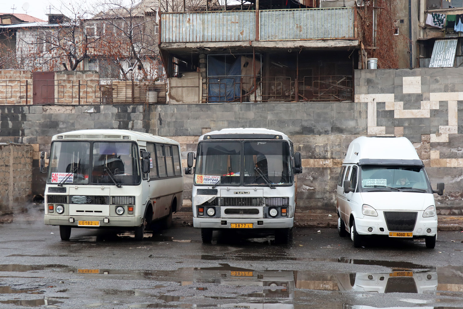 Армения, ПАЗ-3205, 06 (все) № 0182 L; Армения, ПАЗ-3205  (все) № 3877 L; Армения, Луидор-225000 (ГАЗ-322133) № 4060 L