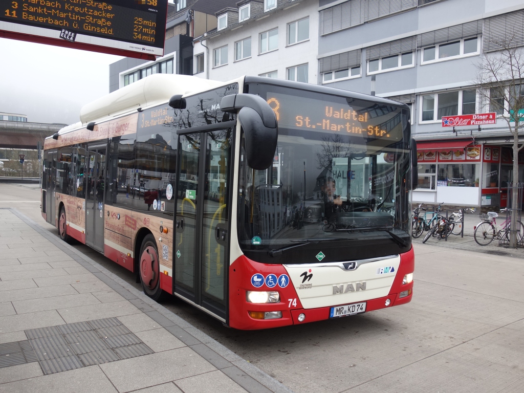 Гессен, MAN A21 Lion's City NL313 CNG № 74