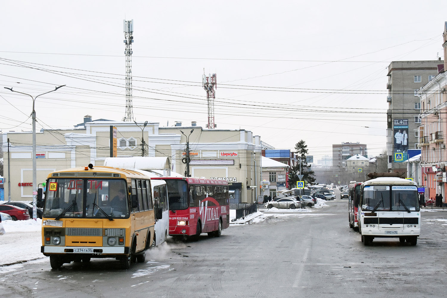 Omszki terület, PAZ-32053-70 sz.: С 274 ТА 55; Omszki terület — Bus stops