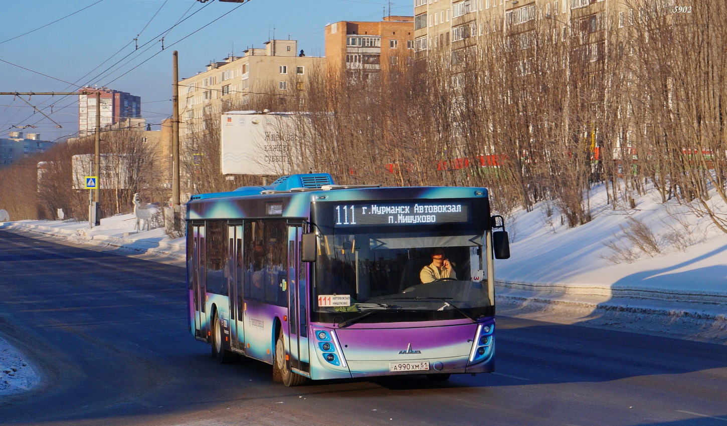 Мурманская область, МАЗ-203.047 № А 990 ХМ 51