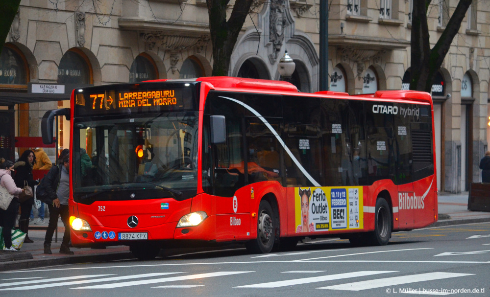 Испания, Mercedes-Benz Citaro C2 hybrid № 752