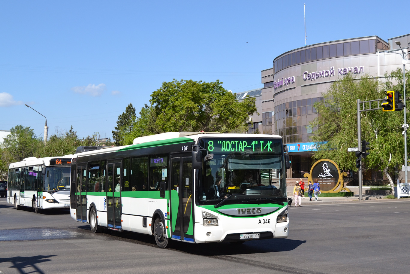 Астана, Scania OmniLink I (Скания-Питер) № C059; Астана, IVECO Urbanway 12M (СарыаркаАвтоПром) № A346