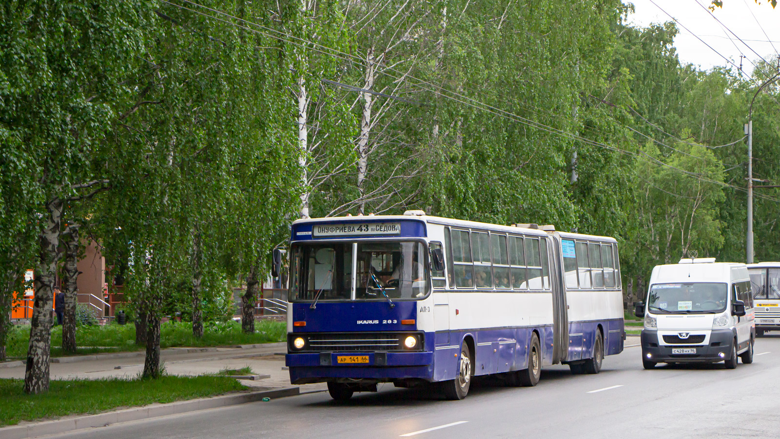 Свердловская область, Ikarus 283.10 № 934; Свердловская область, Имя-М-2234 (Peugeot Boxer) № С 428 НХ 96