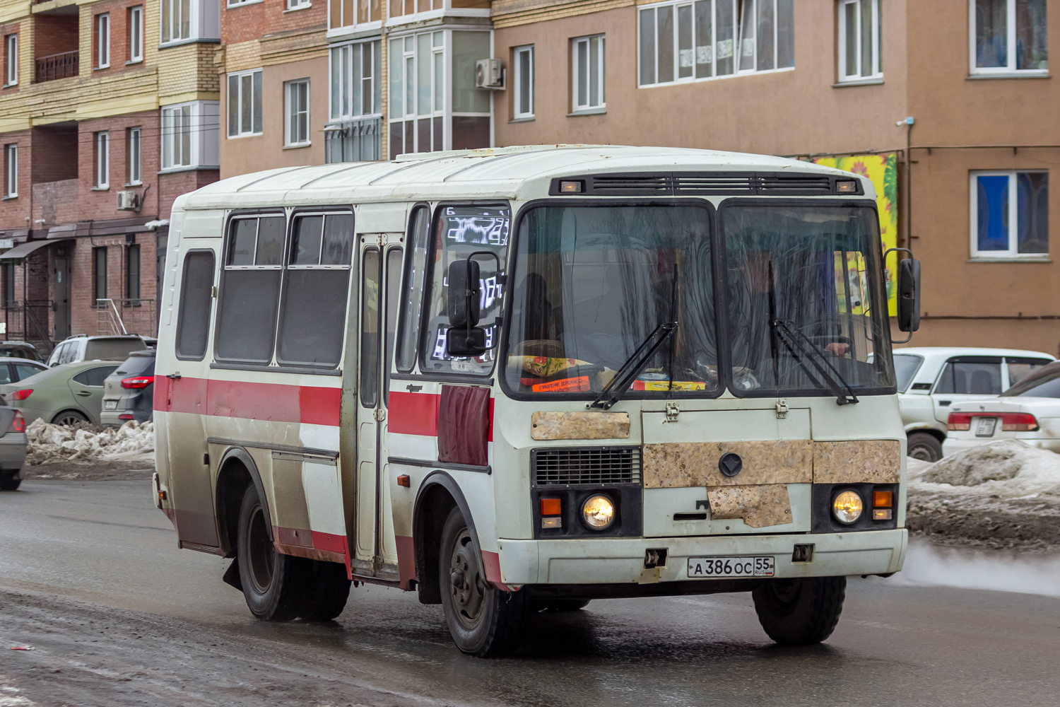 Омская область, ПАЗ-32051 № А 386 ОС 55