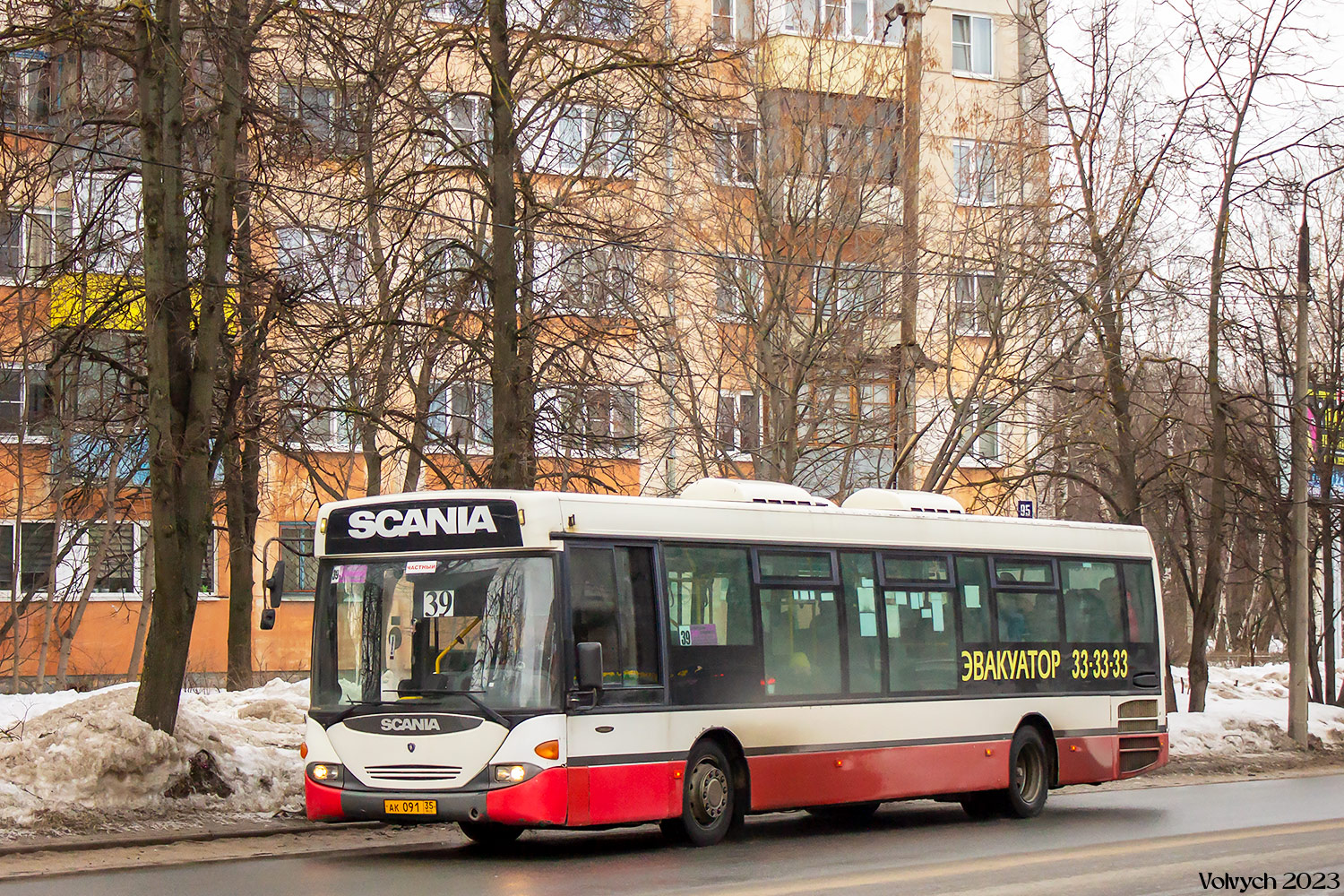 Вологодская область, Scania OmniLink I (Скания-Питер) № АК 091 35