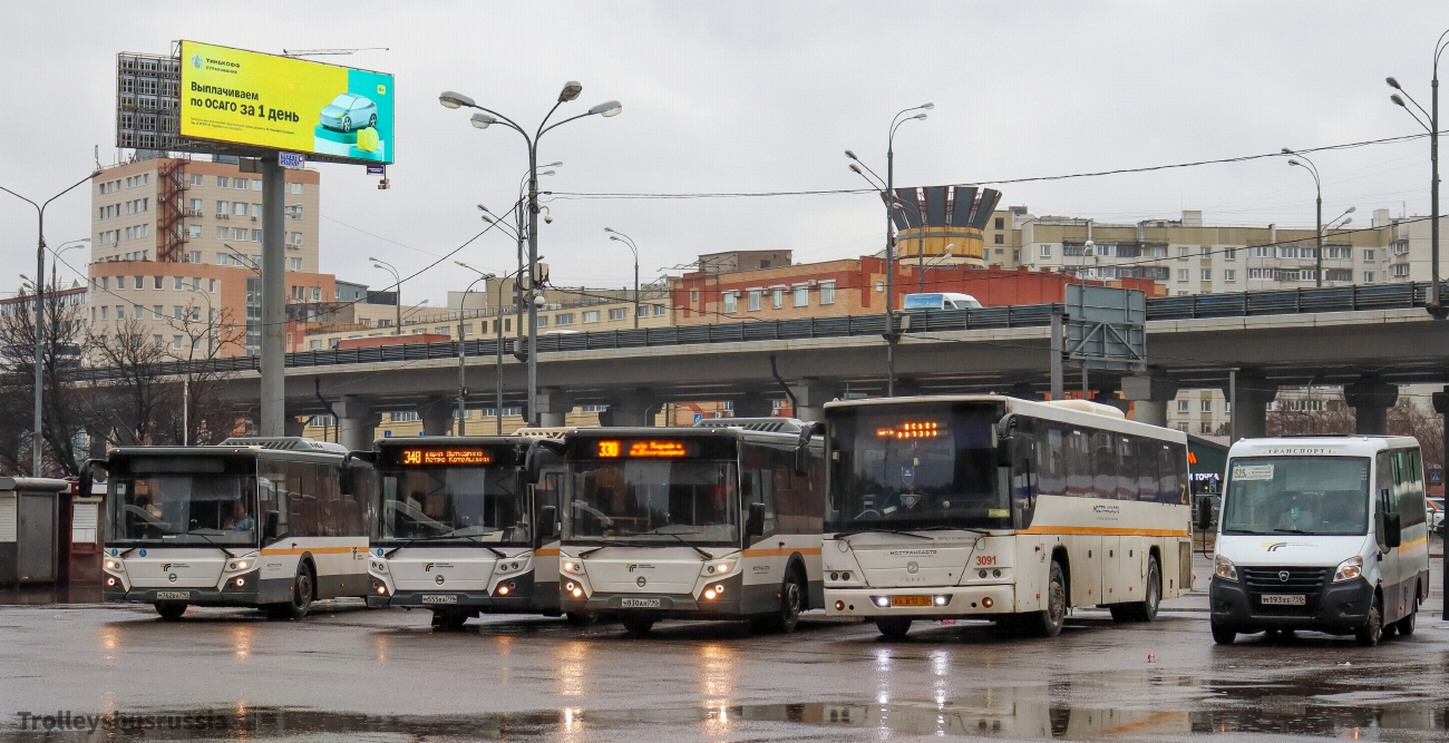 Московская область, ЛиАЗ-5292.65-03 № 014078; Московская область, ЛиАЗ-5292.65-03 № 014066; Московская область, ЛиАЗ-5292.65-03 № 027655; Московская область, ГолАЗ-525110-10 "Вояж" № 046705; Московская область, ГАЗ-A64R42 Next № М 193 ХЕ 750