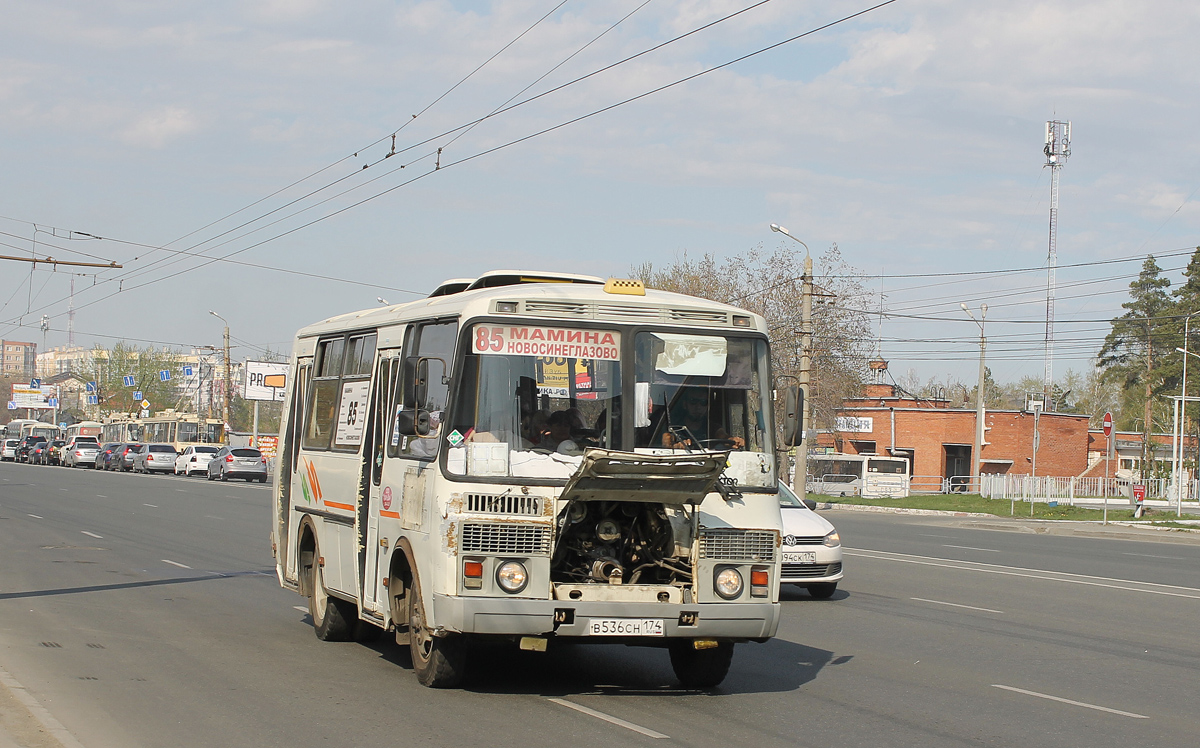 Челябинская область, ПАЗ-32054 № В 536 СН 174