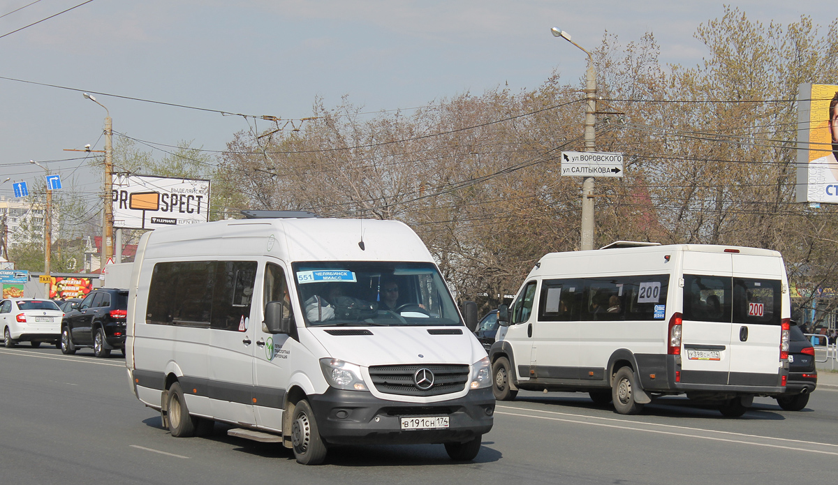 Челябинская область, Луидор-22360C (MB Sprinter) № В 191 СН 174