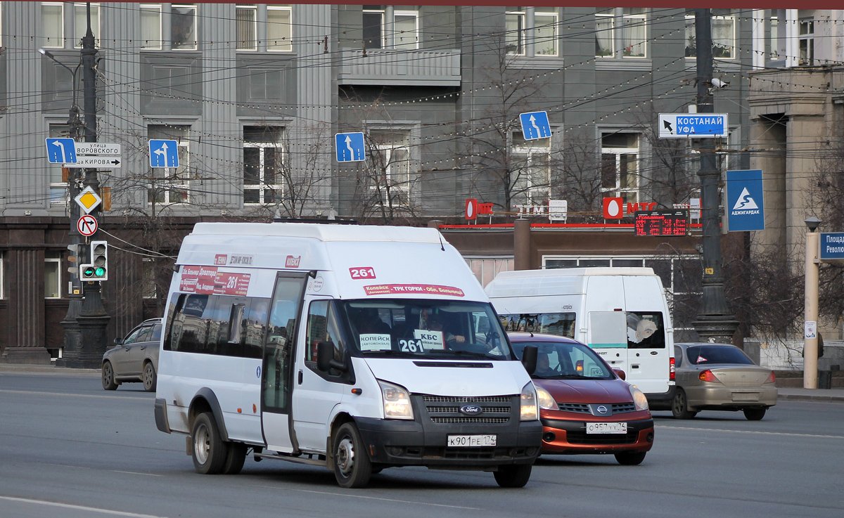 Chelyabinsk region, Nizhegorodets-222709  (Ford Transit) Nr. К 901 РЕ 174