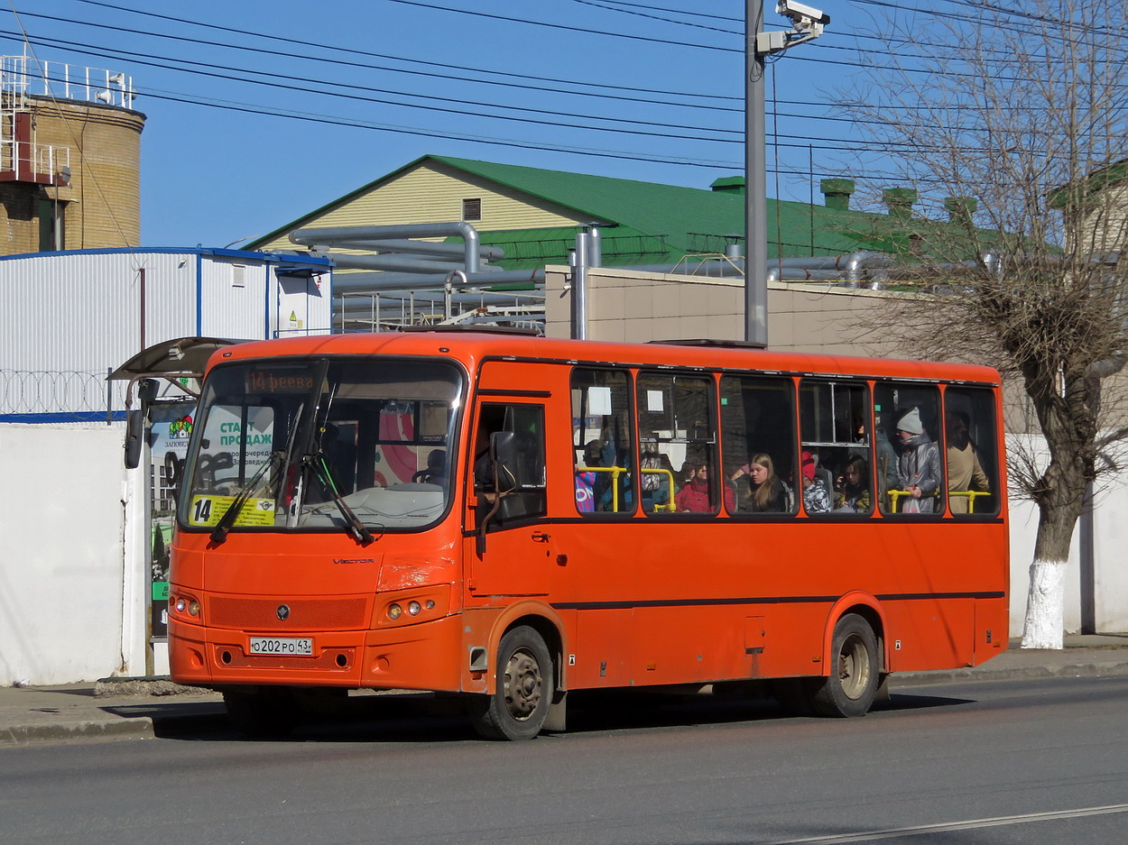 Kirov region, PAZ-320414-05 "Vektor" (1-2) č. О 202 РО 43