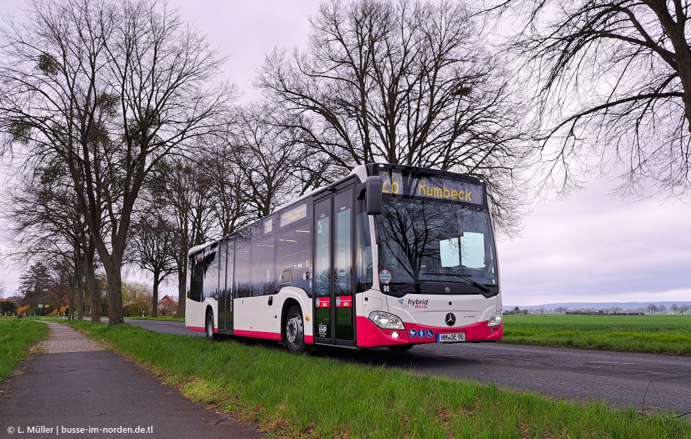 Нижняя Саксония, Mercedes-Benz Citaro C2 hybrid № 90