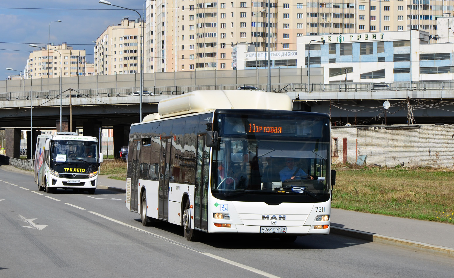 Санкт-Петербург, MAN A21 Lion's City NL313 CNG № 7511