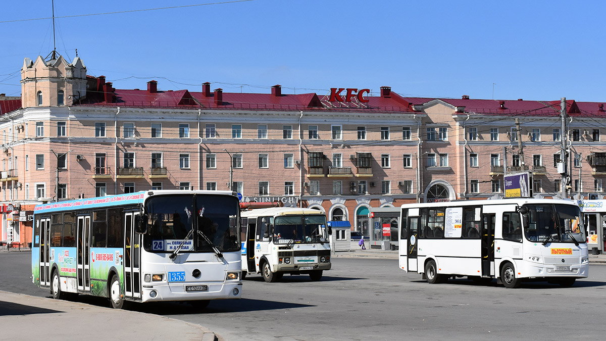 Omsk region, LiAZ-5256.53 č. 1355; Omsk region — Bus stops