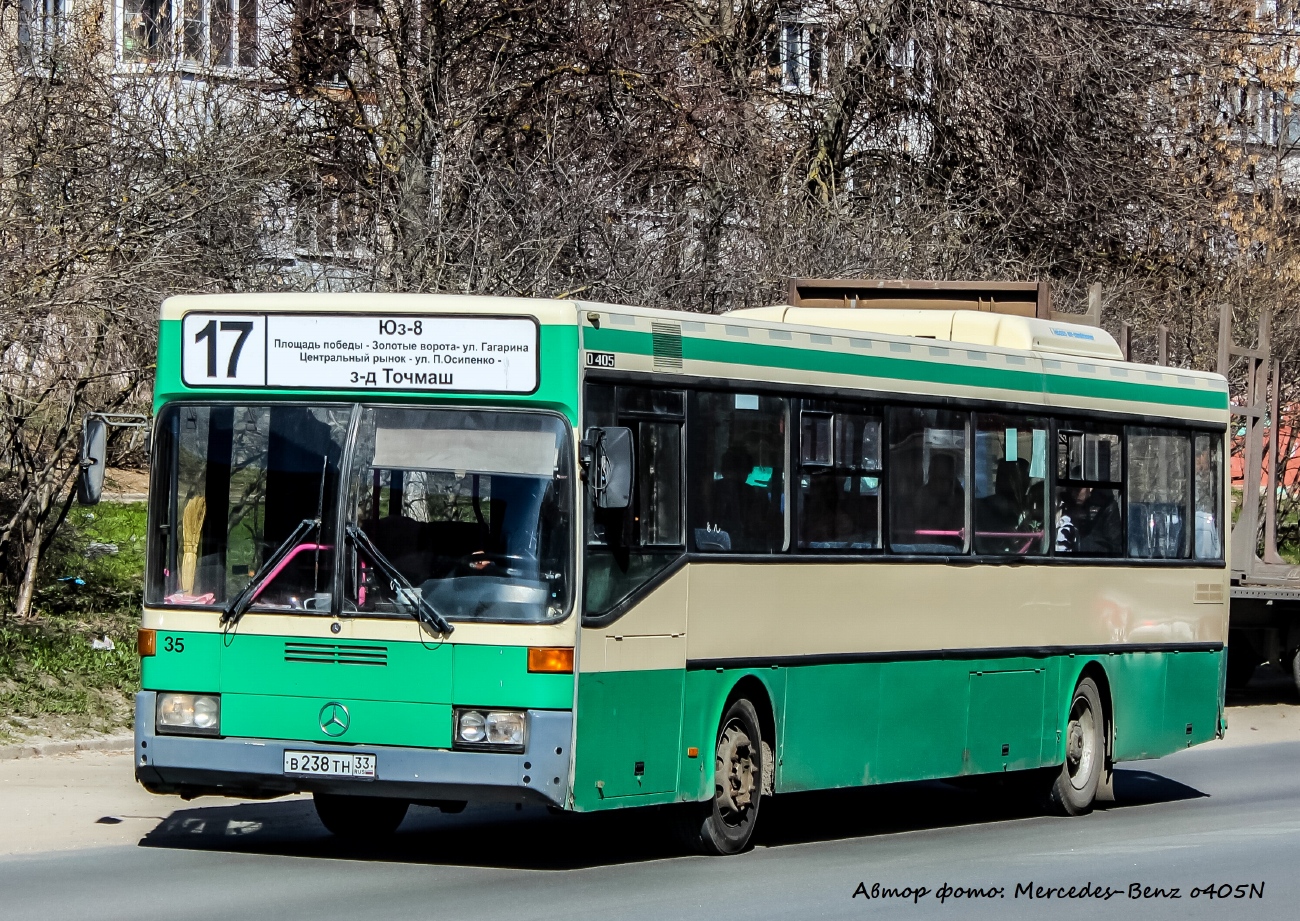 Vladimir region, Mercedes-Benz O405 Nr. В 238 ТН 33