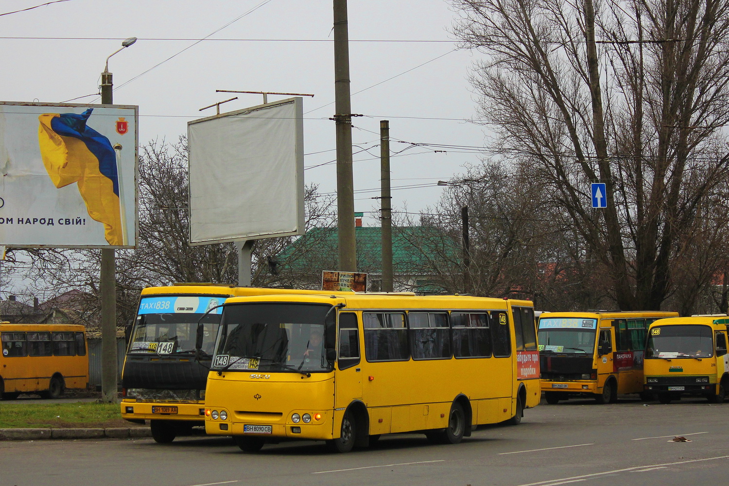 Одесская область, Богдан А09202 № BH 8090 CB; Одесская область, БАЗ-А079.04 "Эталон" № 264; Одесская область, БАЗ-А079.14 "Подснежник" № 288; Одесская область, Богдан А091 № 286