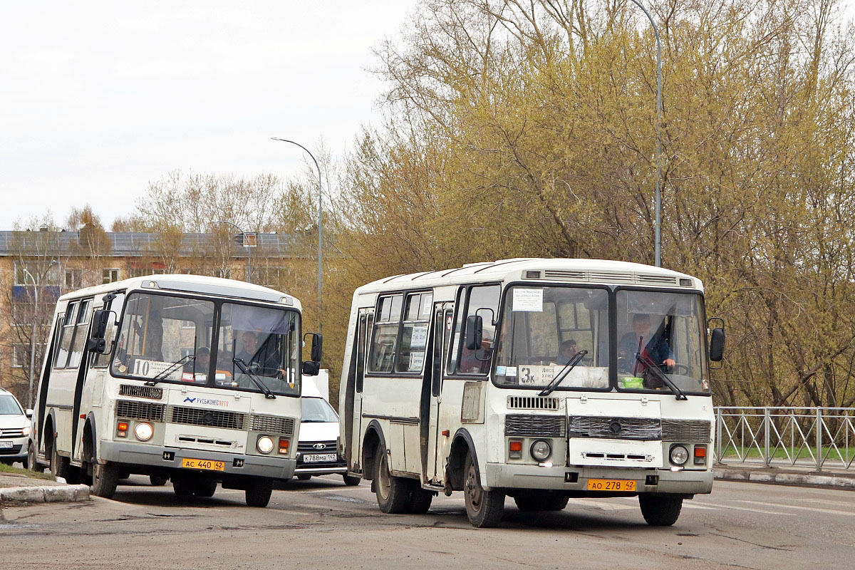 Кемеровская область - Кузбасс, ПАЗ-32054 № АС 440 42; Кемеровская область - Кузбасс, ПАЗ-32054 № АО 278 42