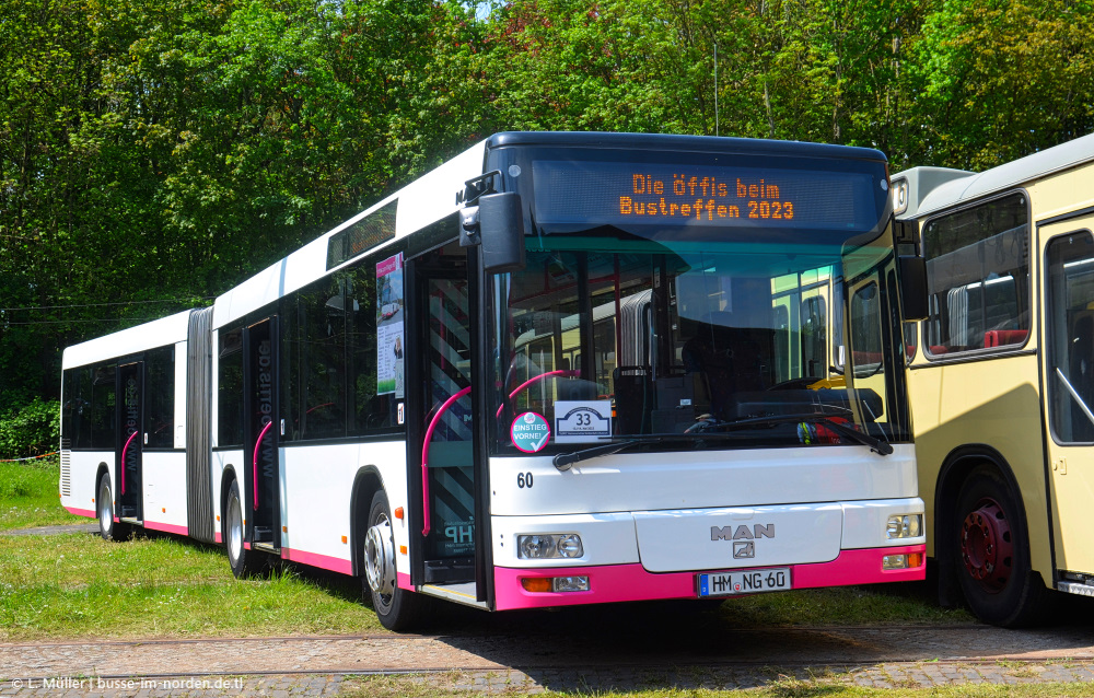 Нижняя Саксония, MAN A23 NG313 № 60; Нижняя Саксония — Bustreffen Wehmingen Hannoversches Straßenbahnmuseum 14.05.2023