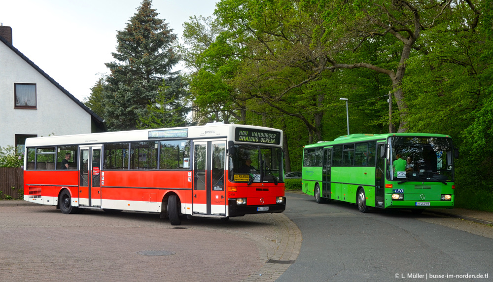 North Rhine-Westphalia, Mercedes-Benz O408 Nr HF-LV 19; Lower Saxony — Bustreffen Wehmingen Hannoversches Straßenbahnmuseum 14.05.2023